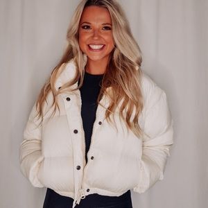 Puffer Jacket- Cream